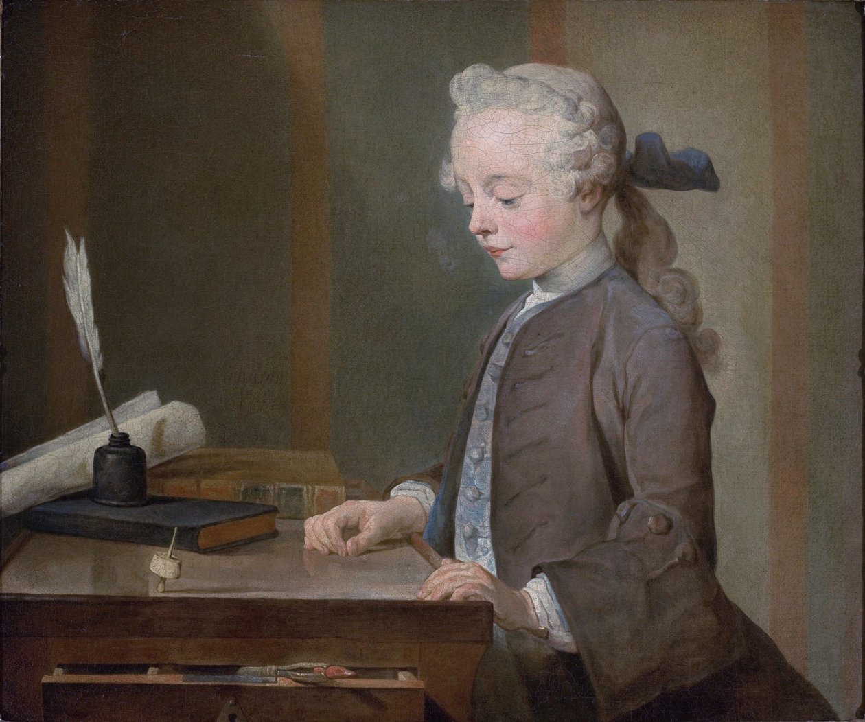 Portræt af Auguste Gabriel Godefroy af Jean Baptiste Simeon Chardin