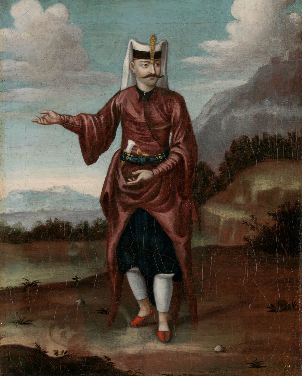 En soldat fra janitsjarerne af Jean Baptiste Vanmour (workshop of)