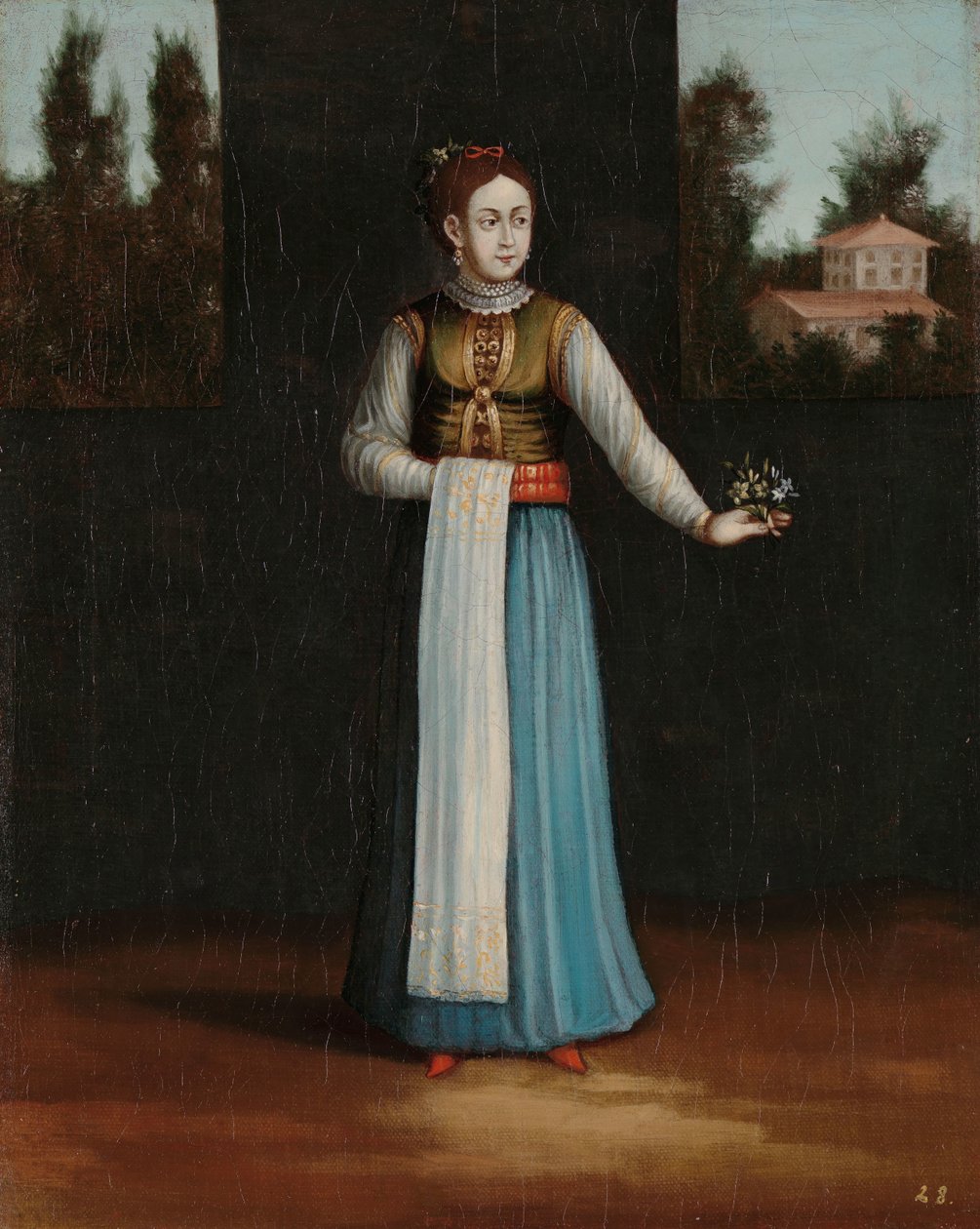Kvinde fra den albanske kyst af Jean Baptiste Vanmour (workshop of)