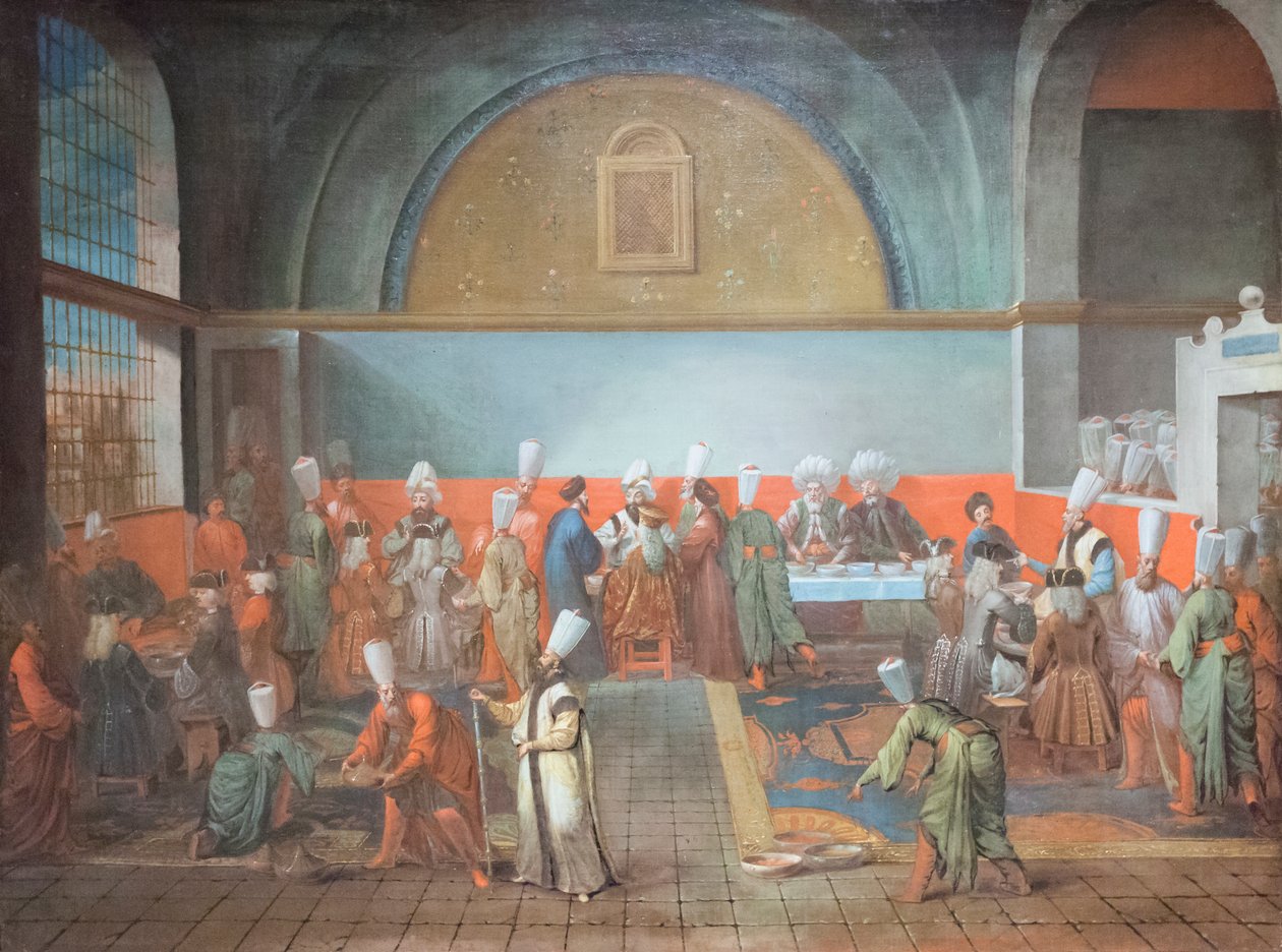 Middag i paladset til ære for en ambassadør af Jean Baptiste Vanmour