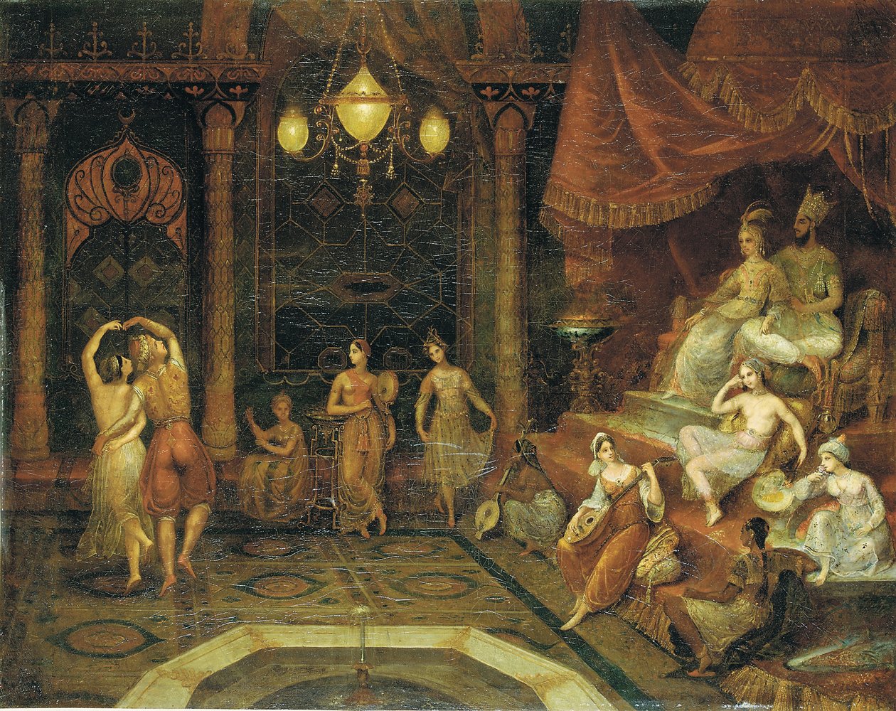 Underholde sultanen af Jean Baptiste Vanmour