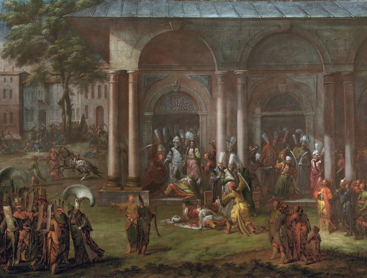 Henrettelsen af Patrona Halil af Jean Baptiste Vanmour