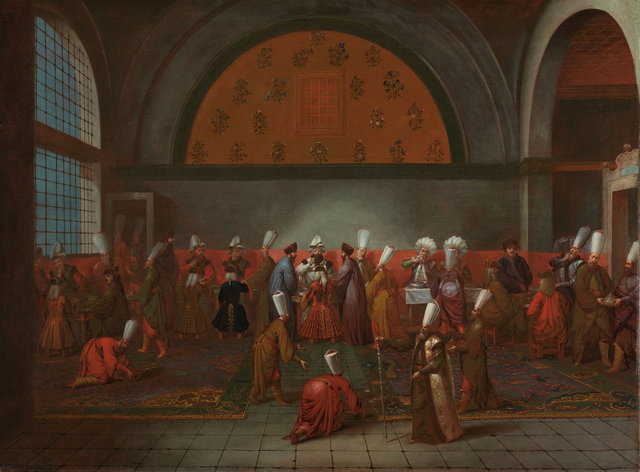 Måltidet til ære for ambassadør Cornelis Calkoen, ca.1727-30 af Jean Baptiste Vanmour