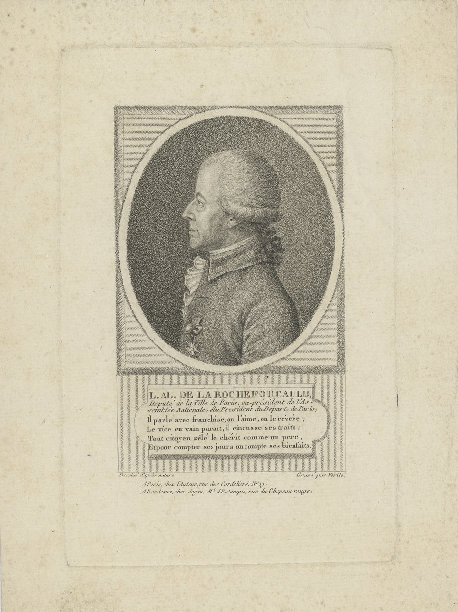 Louis-Alexandre de La Rochefoucauld, hertug af Enville 1743-1792, 1790