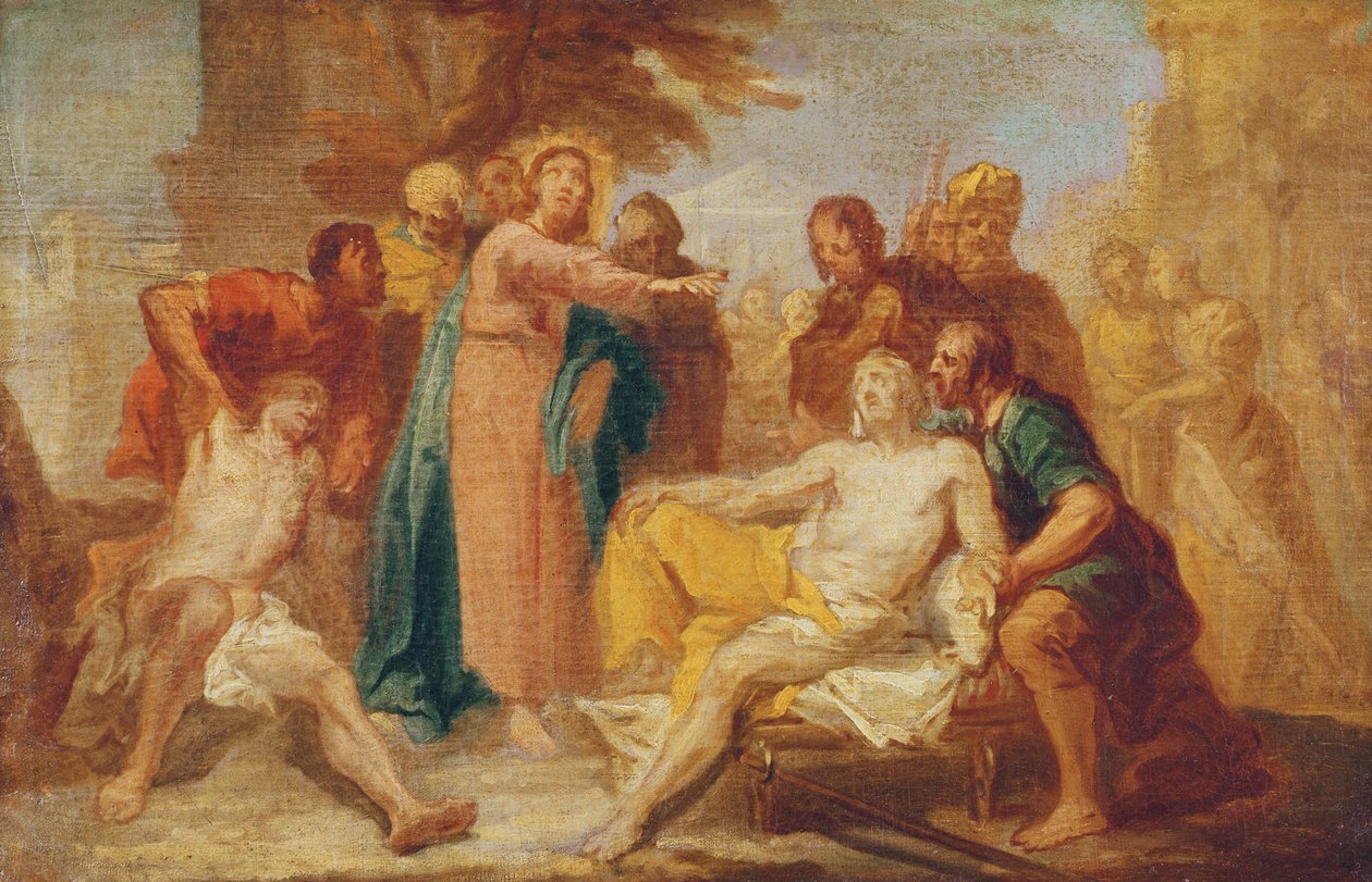 Helbredelsen af en paralytisk af Jean Baptiste Wampe