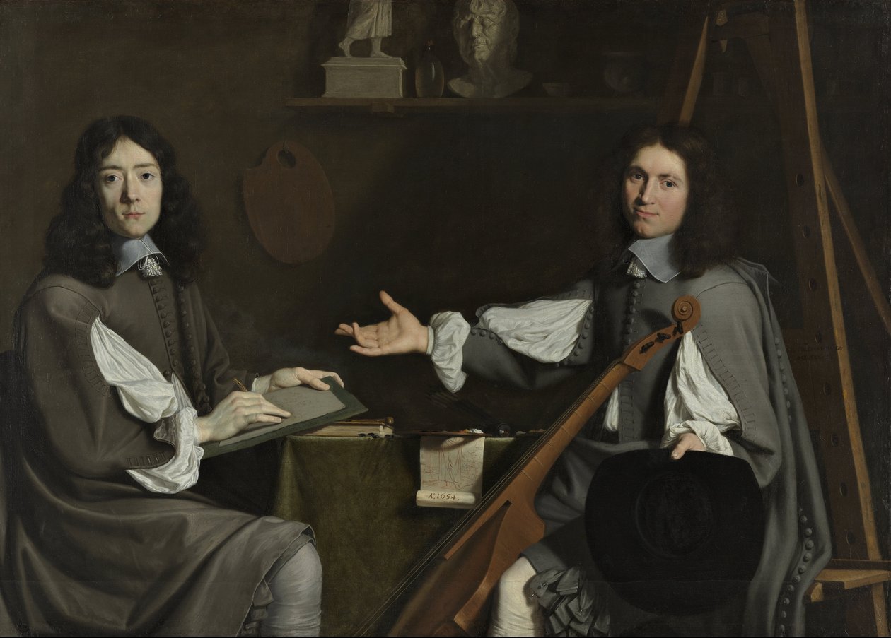 Dobbeltportræt af begge kunstnere af Jean Baptiste de Champaigne