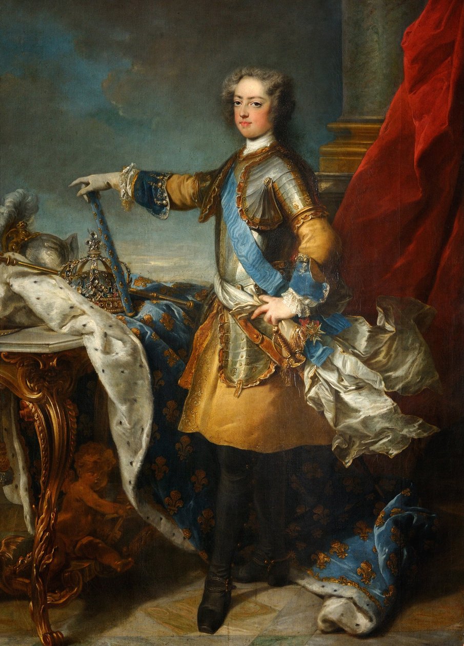 Portræt af kong Ludvig XV 1710-1774, ca 1723-1724 af Jean Baptiste van Loo
