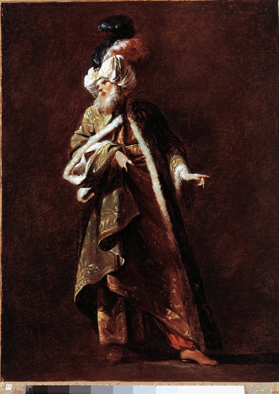 Imamen fra den store moske Maleri af Jean Barbault (1718-1762) 1748 søn. 66x49 cm Paris, Louvre-museet af Jean Barbault
