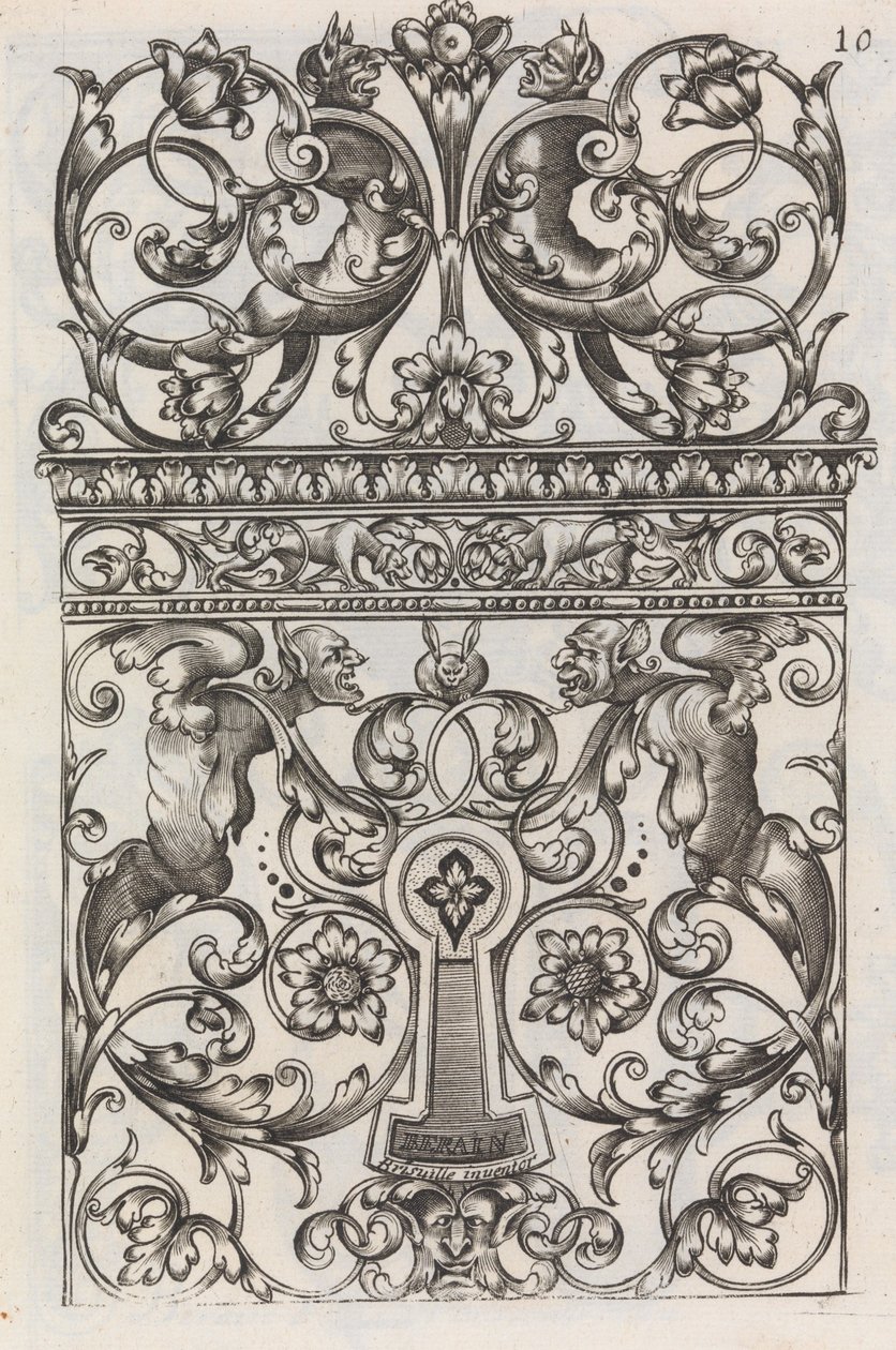 Forskellige Låsesmede, side 11 recto, ca. 1663. af Jean Berain