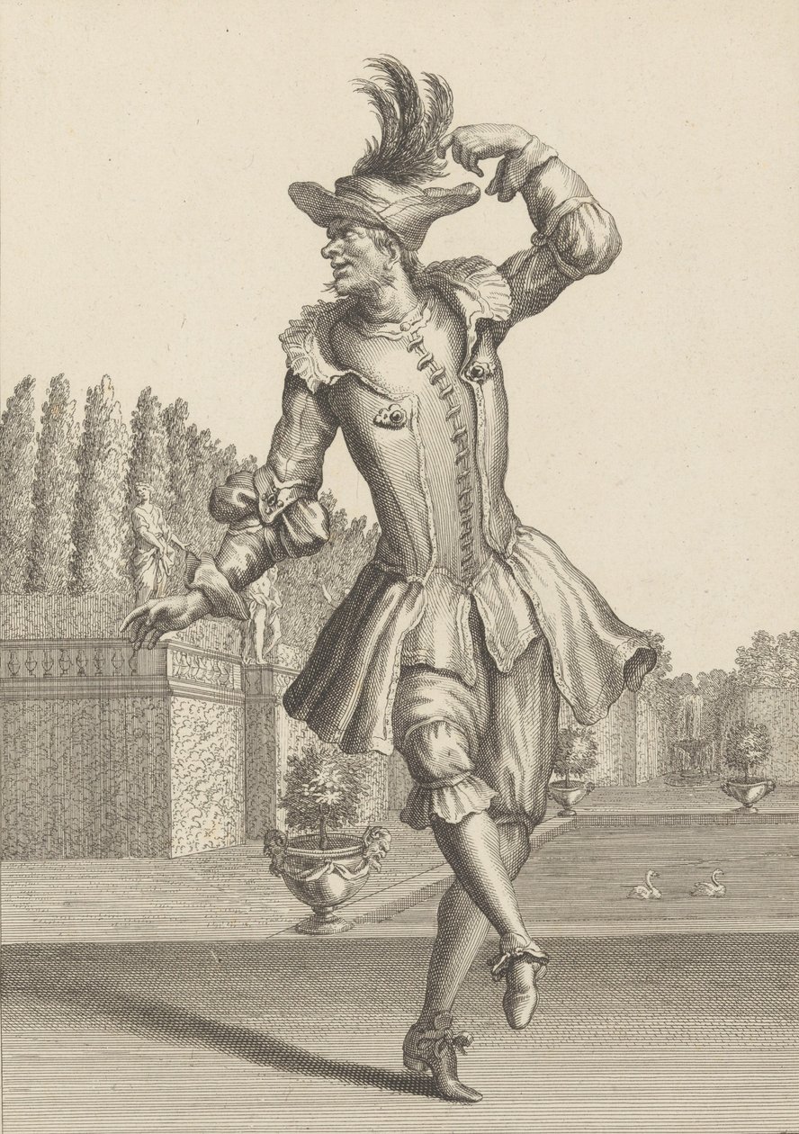 Du Moulin i Bondedragt Dans i Operaen,.n.d. af Jean Berain