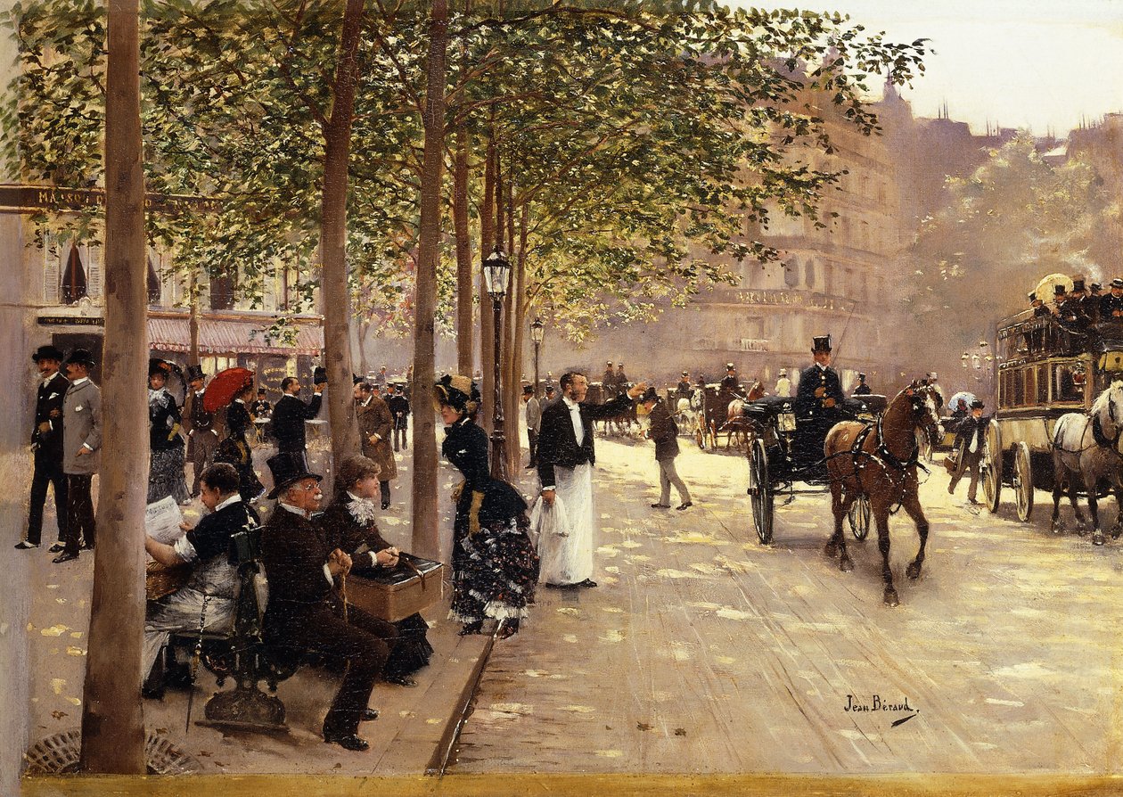 Ved Paris Street; A Parisian Avenue, ca. 1880 af Jean Beraud