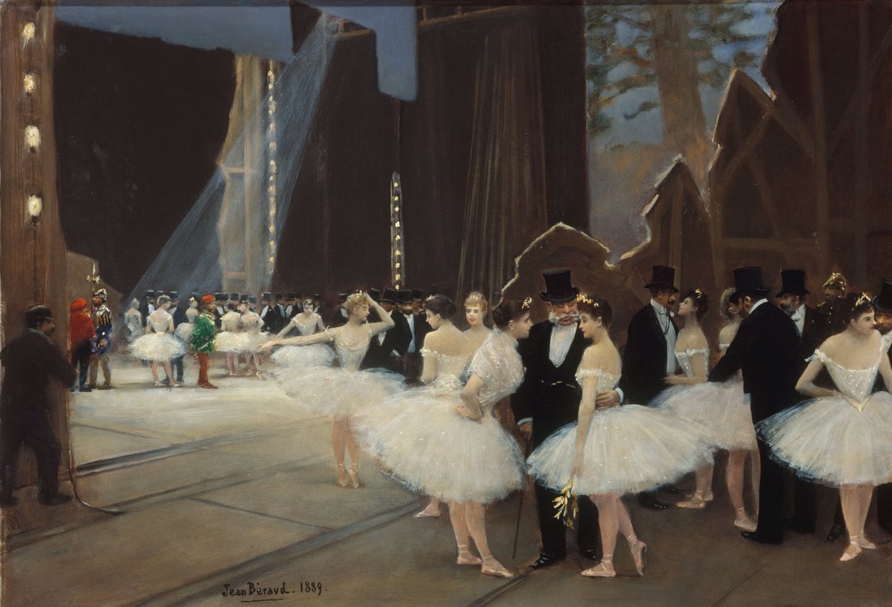 Backstage på operaen i Paris af Jean Beraud