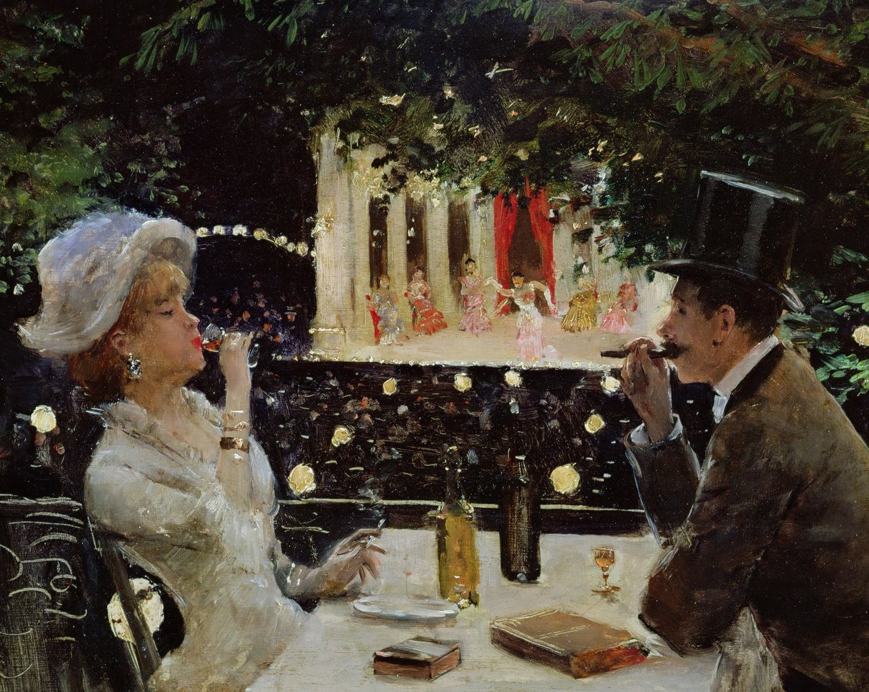 Middag hos Ambassadørerne, ca. 1880. af Jean Beraud