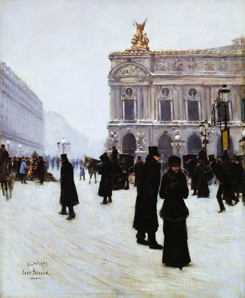 Udenfor Operaen, Paris, 1879 af Jean Beraud