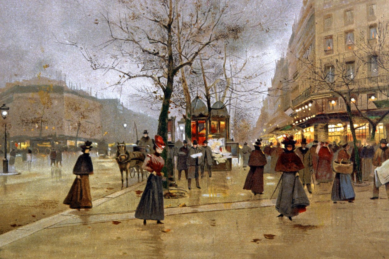Paris, de store boulevarder, ca. 1890 (maleri) af Jean Beraud