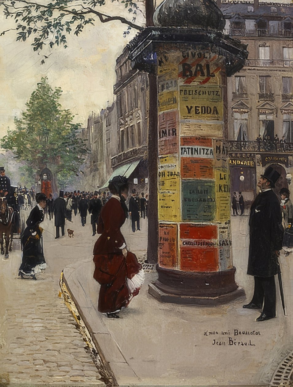 Parisisk kiosk. 1880-82 af Jean Beraud