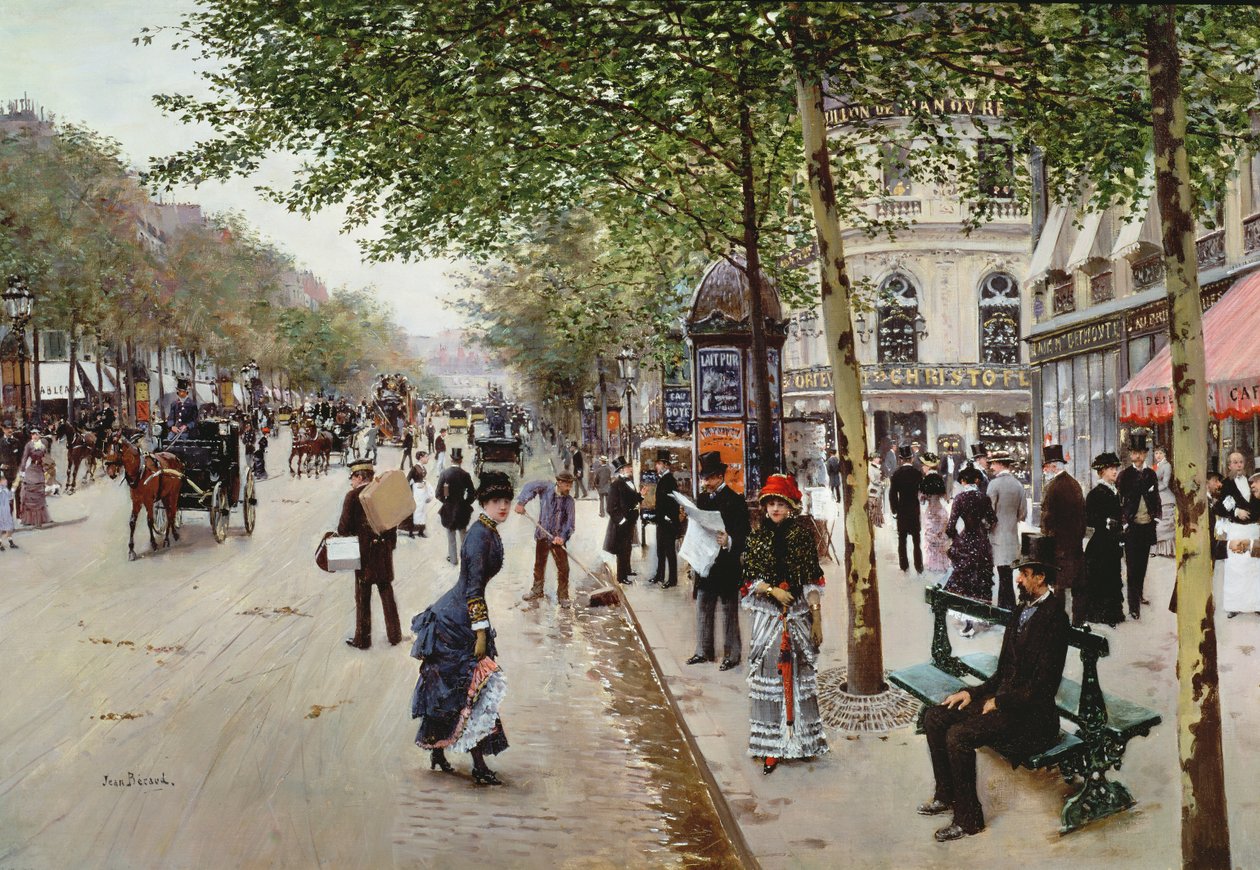 Parisisk gadebillede af Jean Beraud