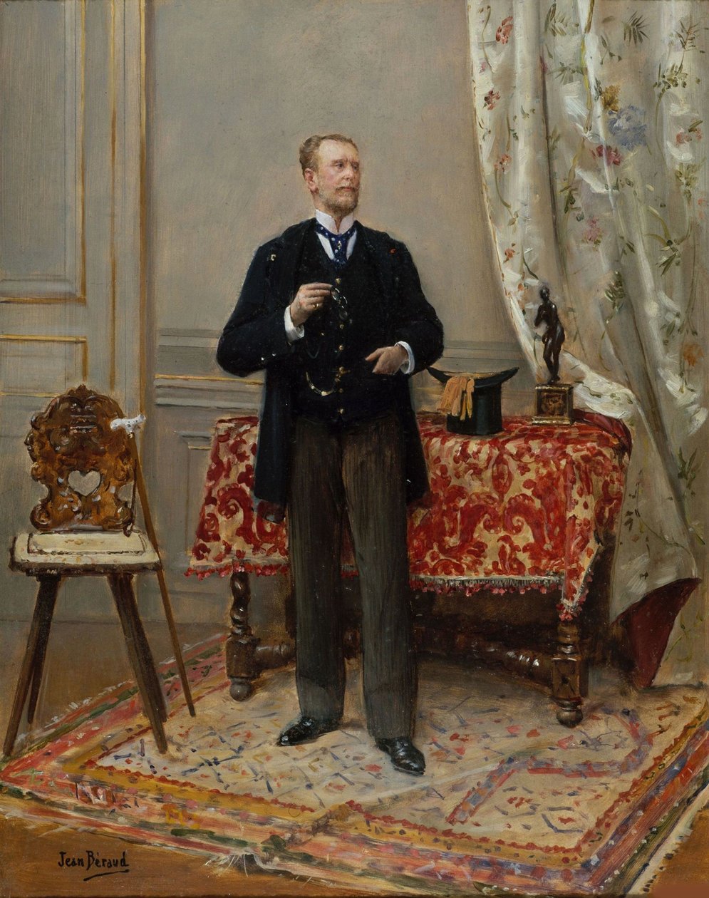 Portræt af Edmond Taigny 1828-1906, ca. 1890. af Jean Beraud
