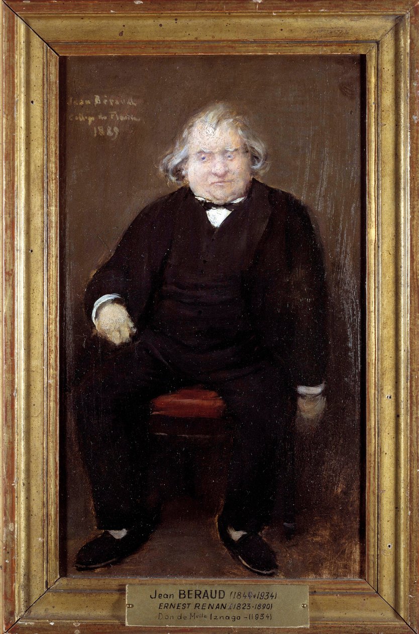 Portræt af Ernest Renan (1823-1892), fransk filosof Maleri af Jean Beraud (1849-1935) 1889 Søn. 0,27 x 0,16 m Paris, Musee Carnavalet af Jean Beraud