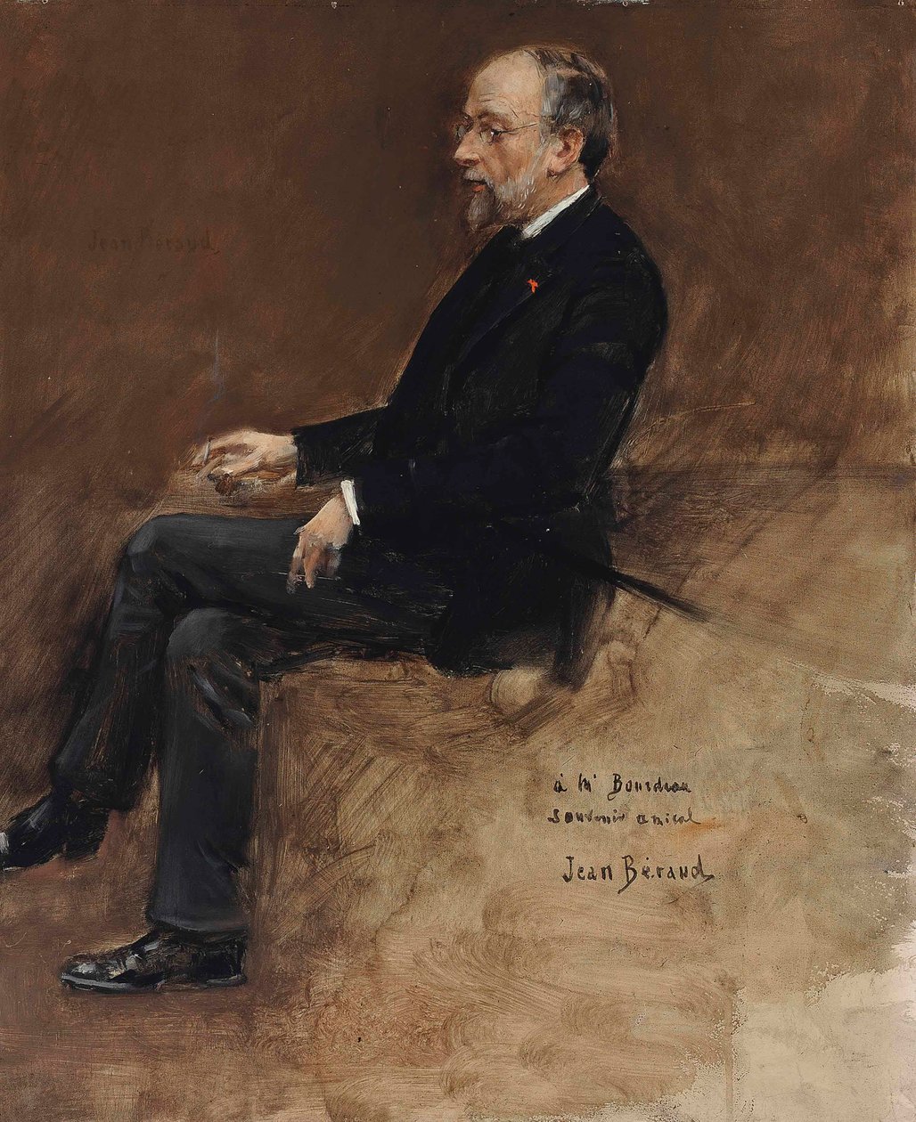 Portræt af Hippolyte Taine (olie på panel) af Jean Beraud