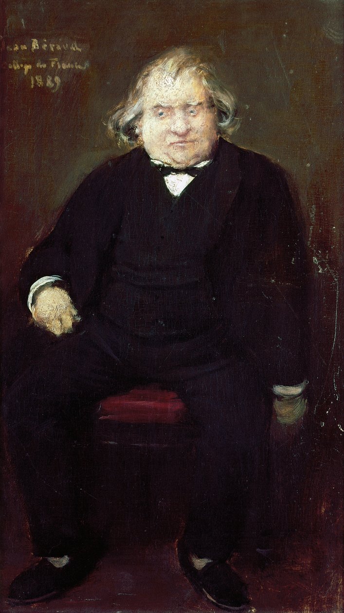 Portræt af Joseph Ernest Renan (1823-1892), fransk historiker, filosof, filolog og forfatter, af Jean Beraud (1849-1935), Maleri af Jean Beraud