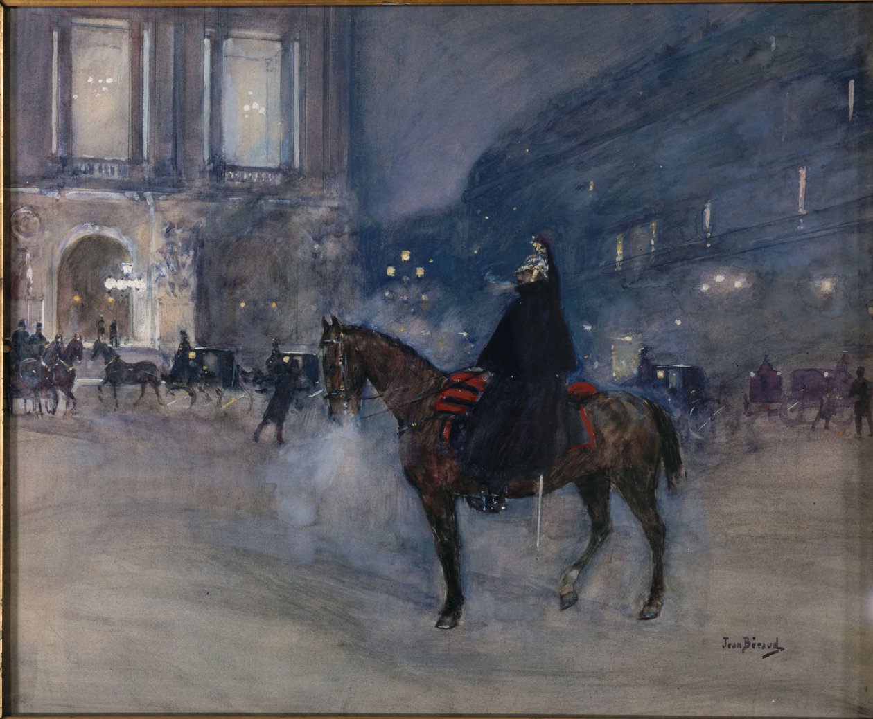 Operaens facade på en gallaaften af Jean Beraud