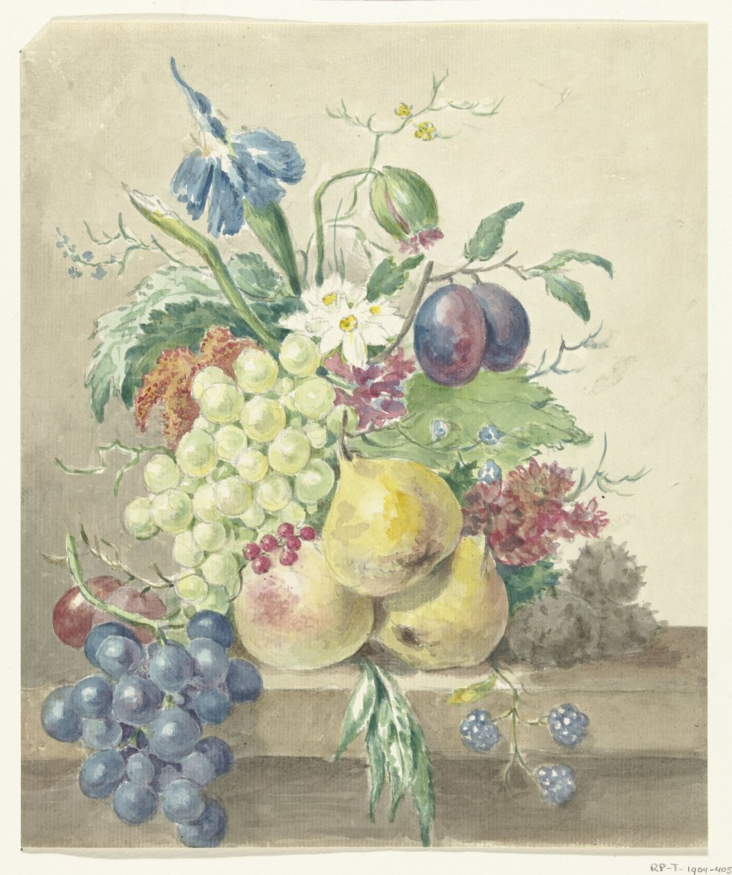 Stilleben af ​​blomster og frugter af Jean Bernard