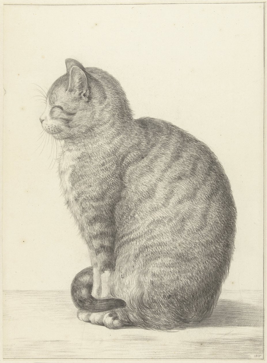 Siddende kat, til venstre af Jean Bernard