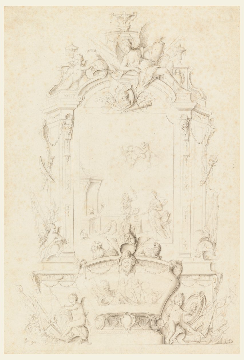 Venus i Forge of Vulcan, Design til et skænkpanel af Jean Bernard Honoré Toro