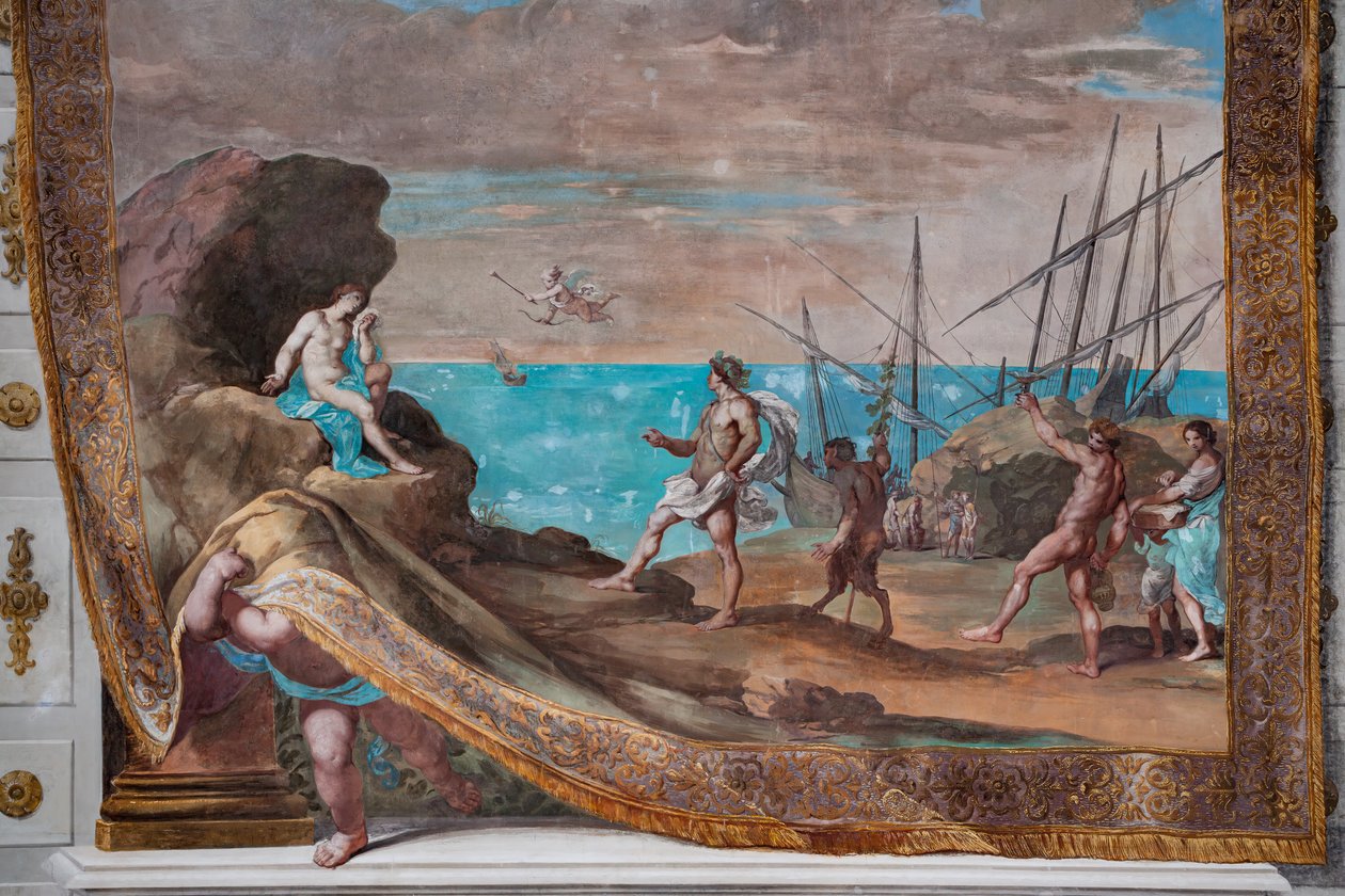 Bacchus når frem til Ariadne, som Theseus har forladt på øen Naxos af Jean Boulanger