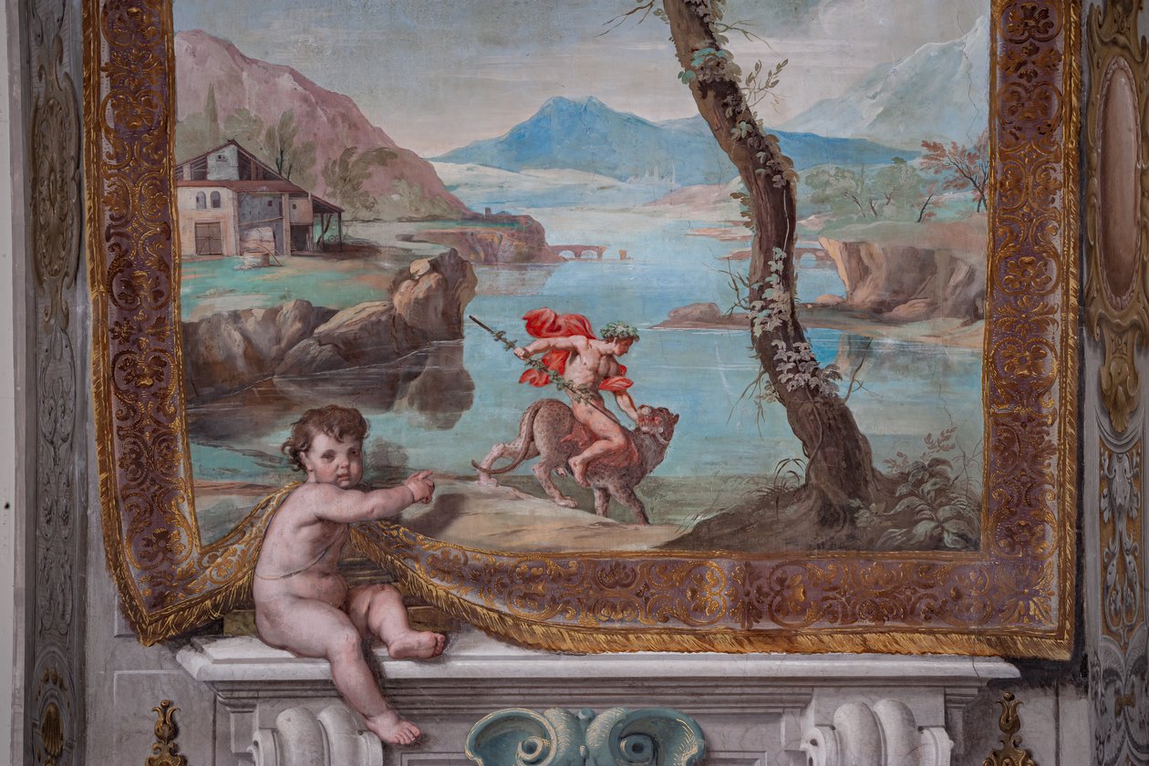 Bacchus tæmmer den tiger, som forfølgeren Juno sendte mod ham af Jean Boulanger