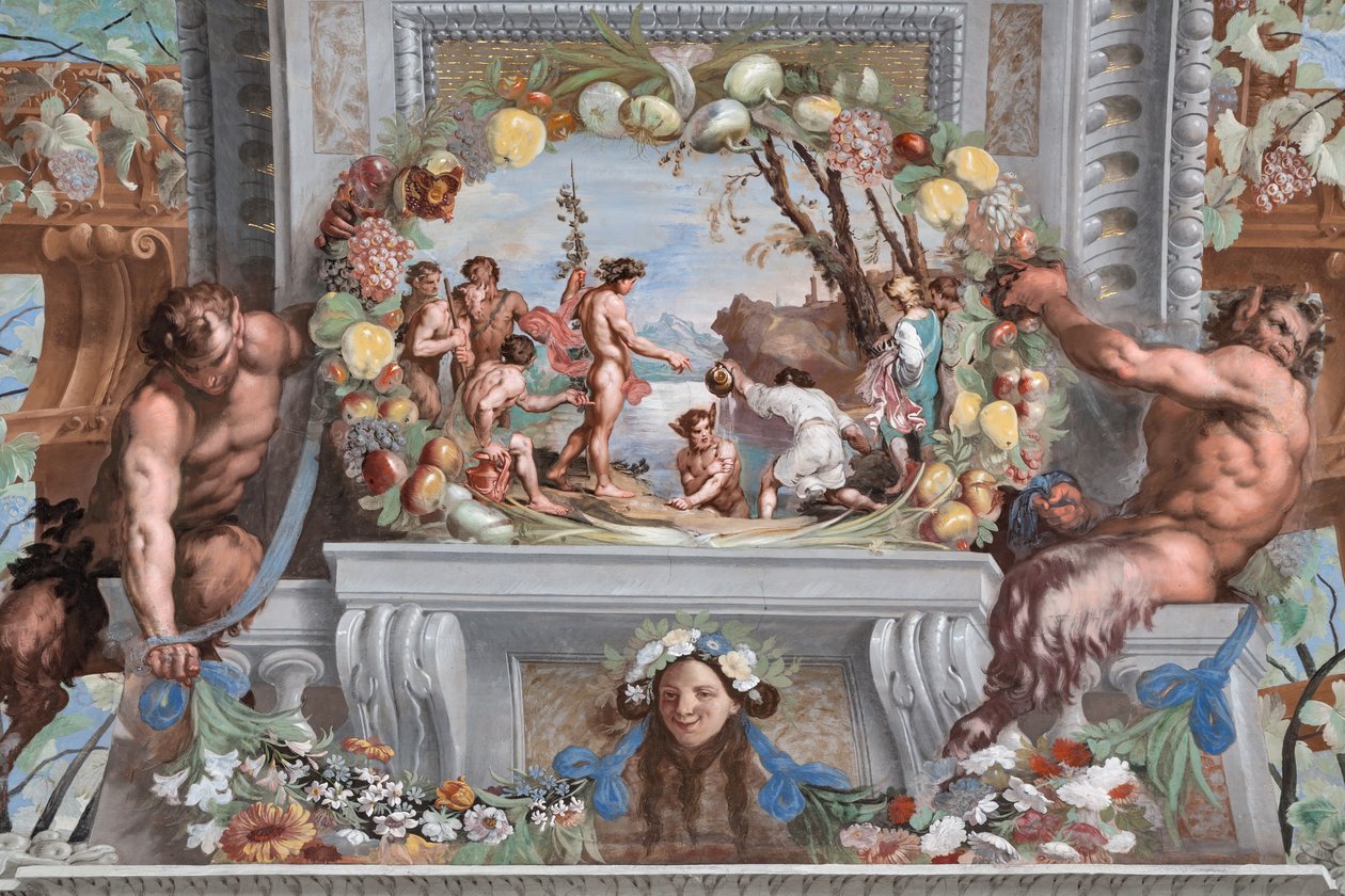 Et af de enogfyrre paneler med scener, der fortæller om begivenhederne omkring Bacchus af Jean Boulanger