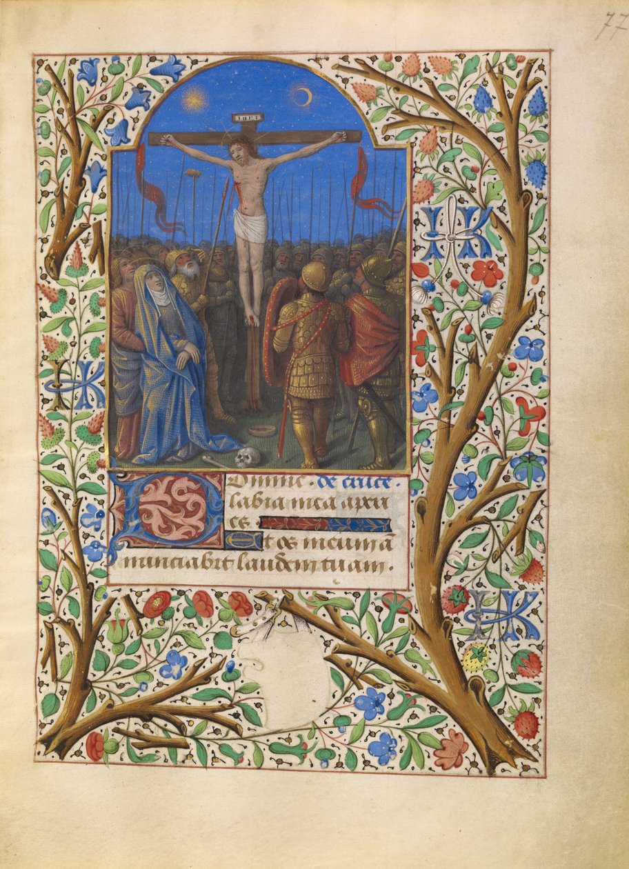 Die Kreuzigung af Jean Bourdichon