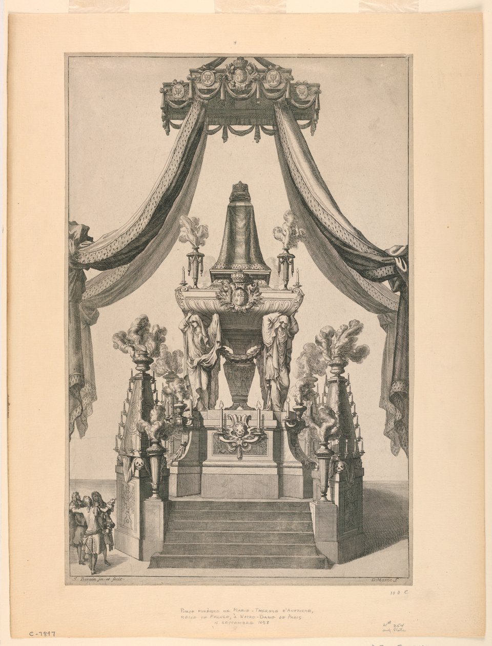 Catafalque of Maria-Theresa of Austria, Notre Dame, Paris af Jean Bérain, the Elder