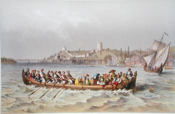 En færge på Bosporus, illustration fra 