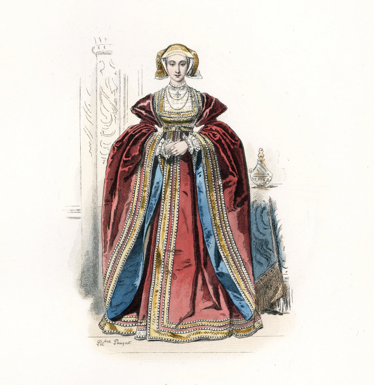 Anne af Cleves, kone til kong Henry VIII af England, efter Hans Holbein af Jean Charles (1800 79) Pauquet