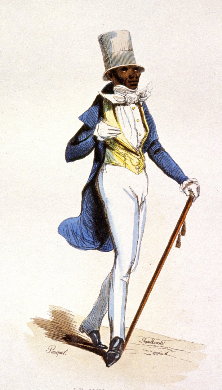 En mulat på de franske Antiller, ca. 1850 (stik) af Jean Charles (1800 79) Pauquet