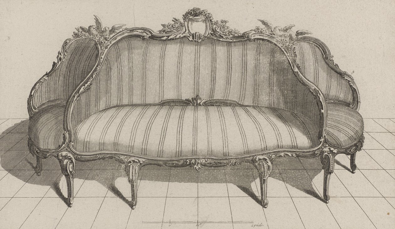 Sofa à Jouë i pictoresque stil, udgivet i midten af ​​1770