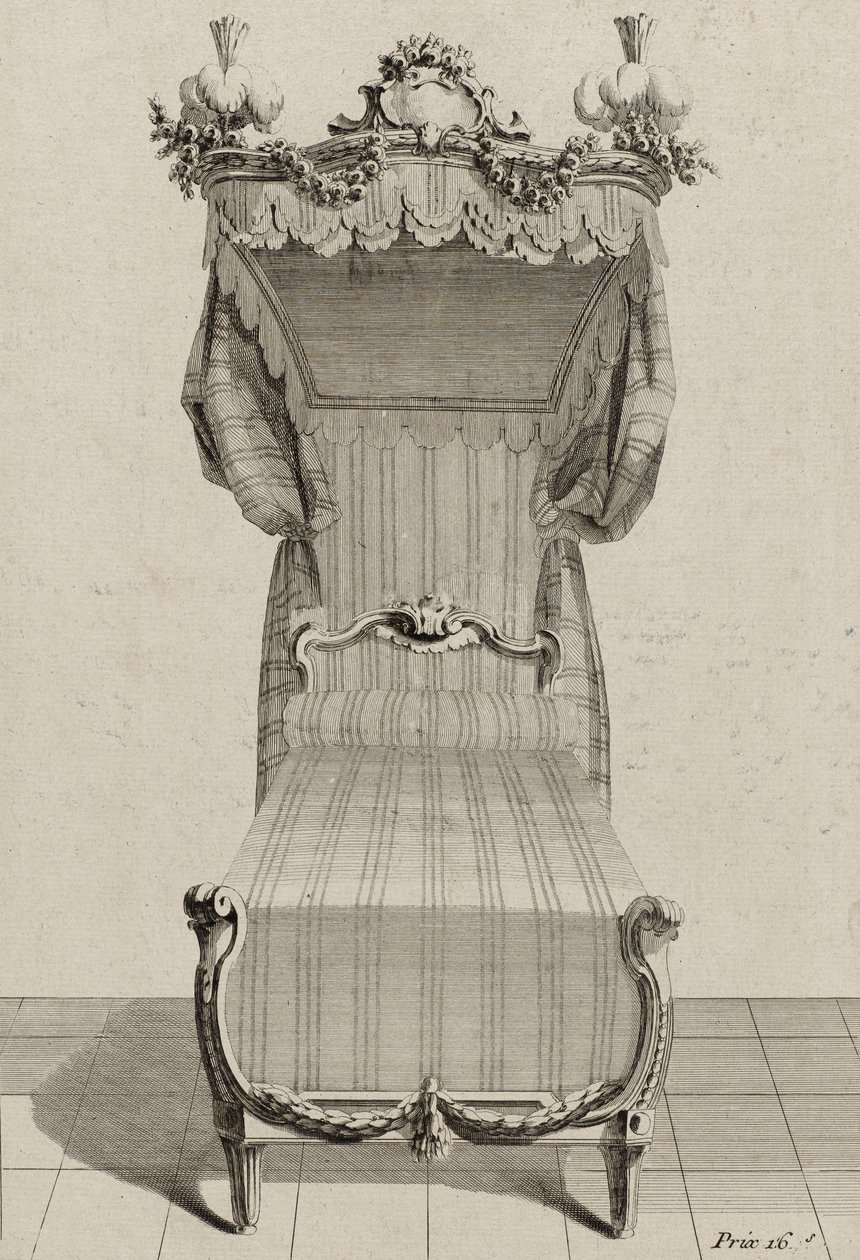 Fransk seng, udgivet i midten af ​​1770