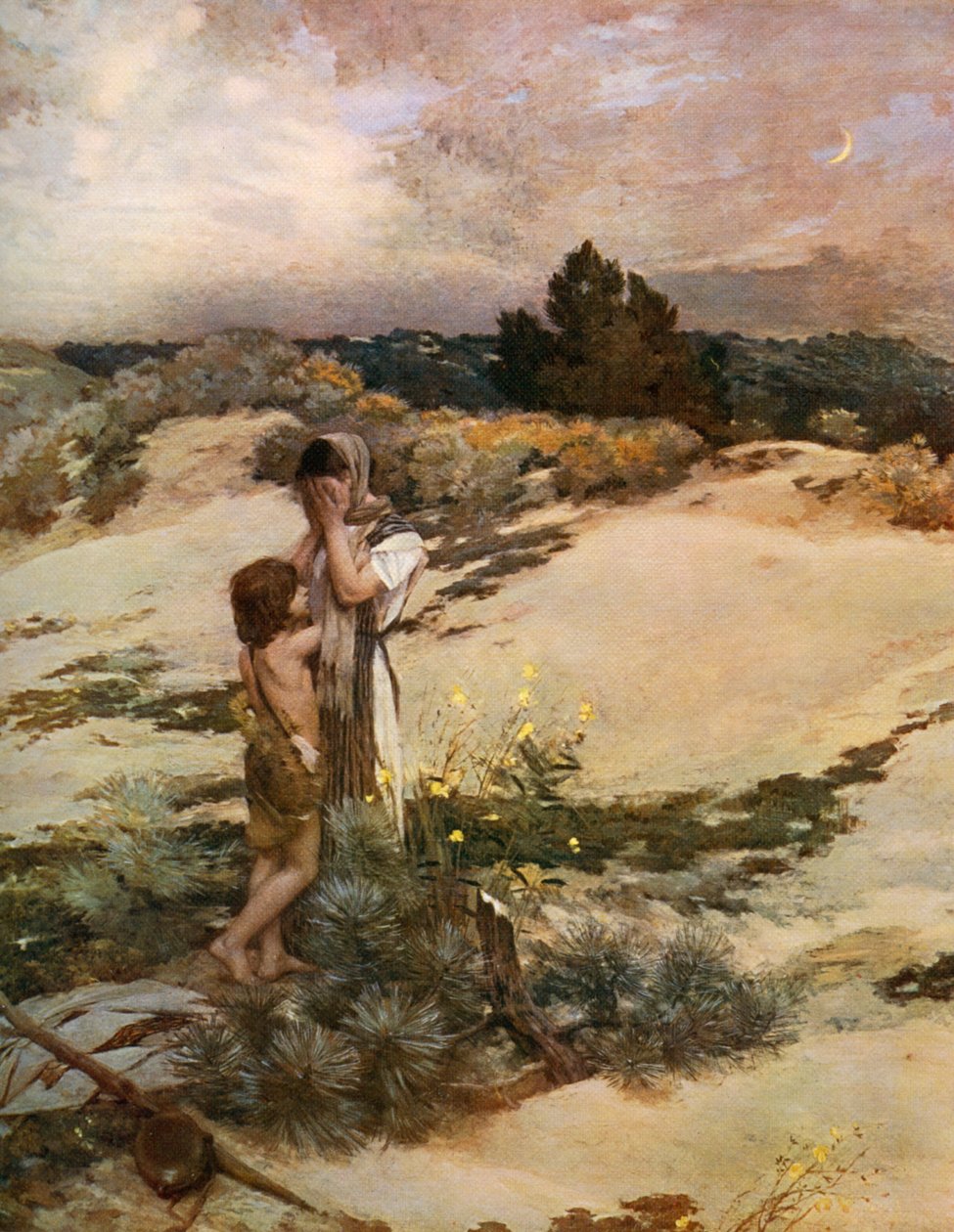 Hagar og Ismael, 1880, 1912. af Jean Charles Cazin