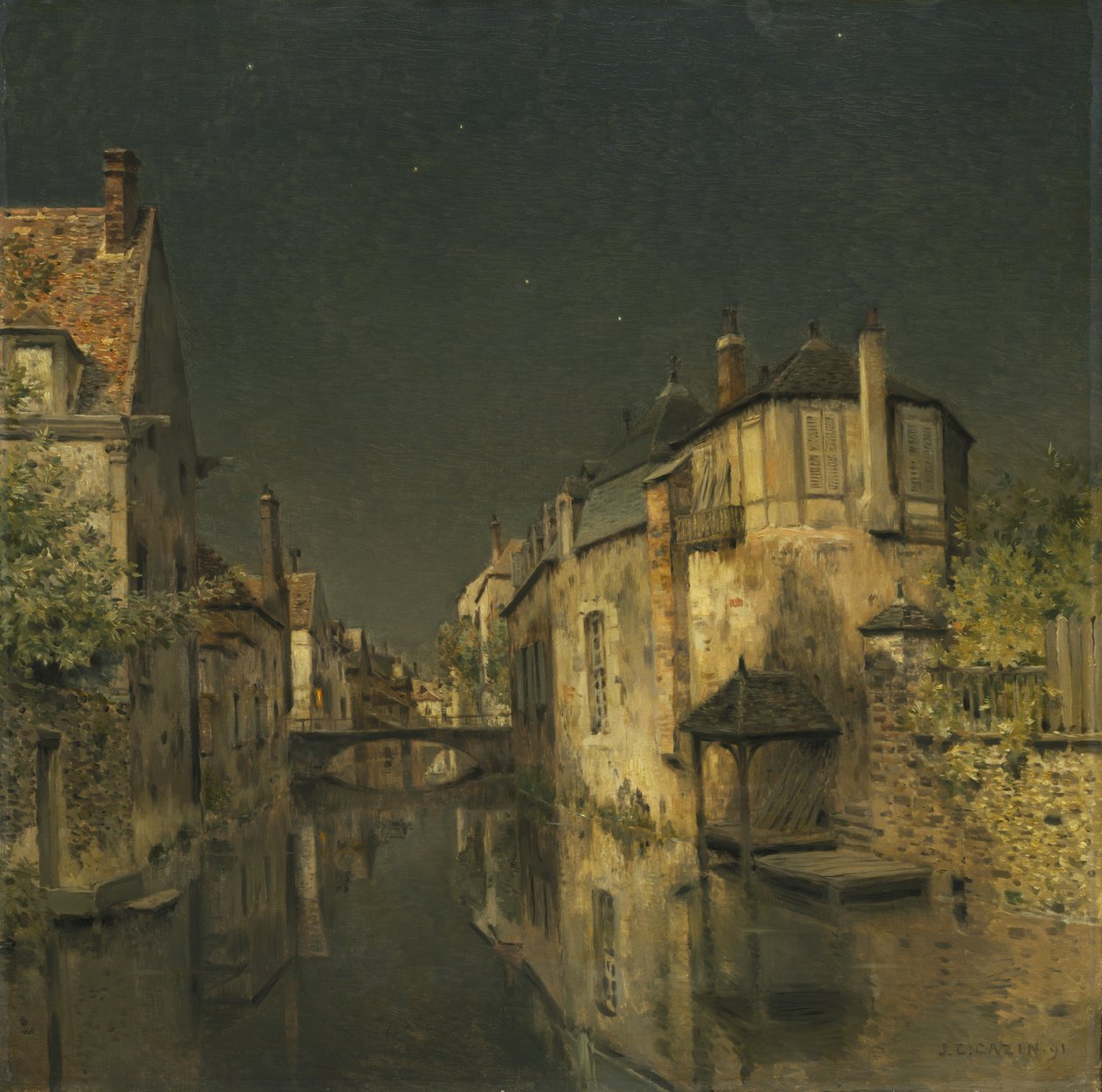 Midnat, 1891. af Jean Charles Cazin
