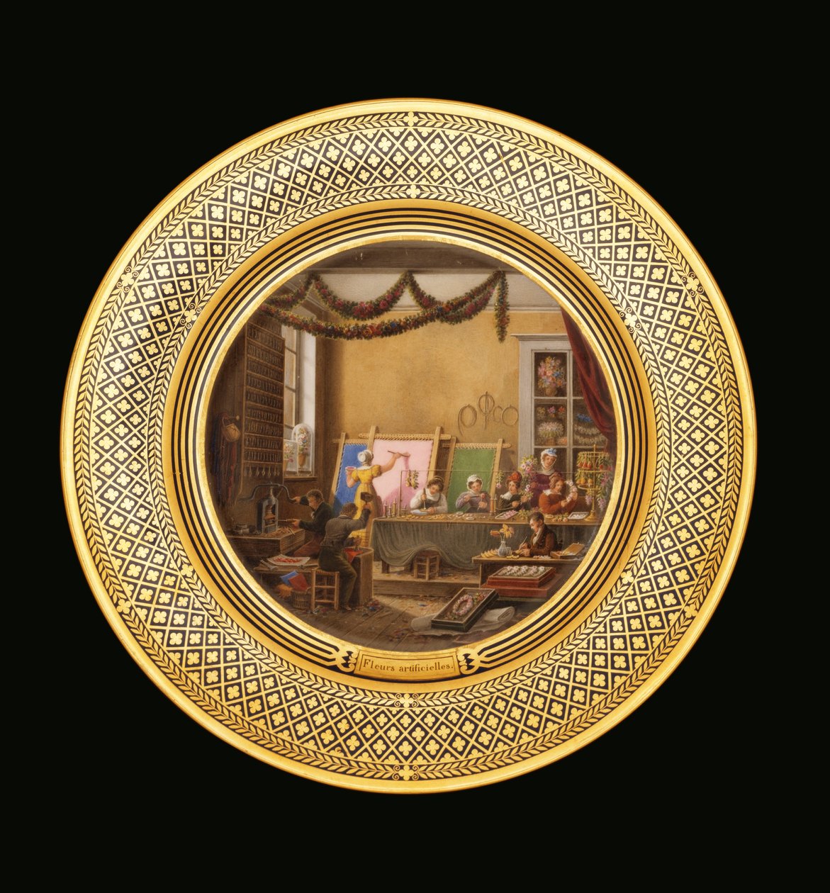 Kunstige blomster, c.1820-35 af Jean Charles Develly