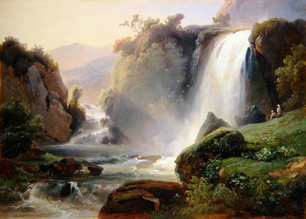 The Falls of Tivoli, ca. 1822-25 (olie på lærred) af Jean Charles Joseph Rémond