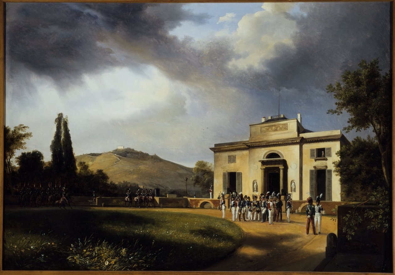 Pavillon de Bagatelle, den nuværende Bois de Boulogne af Jean Charles Joseph Rémond