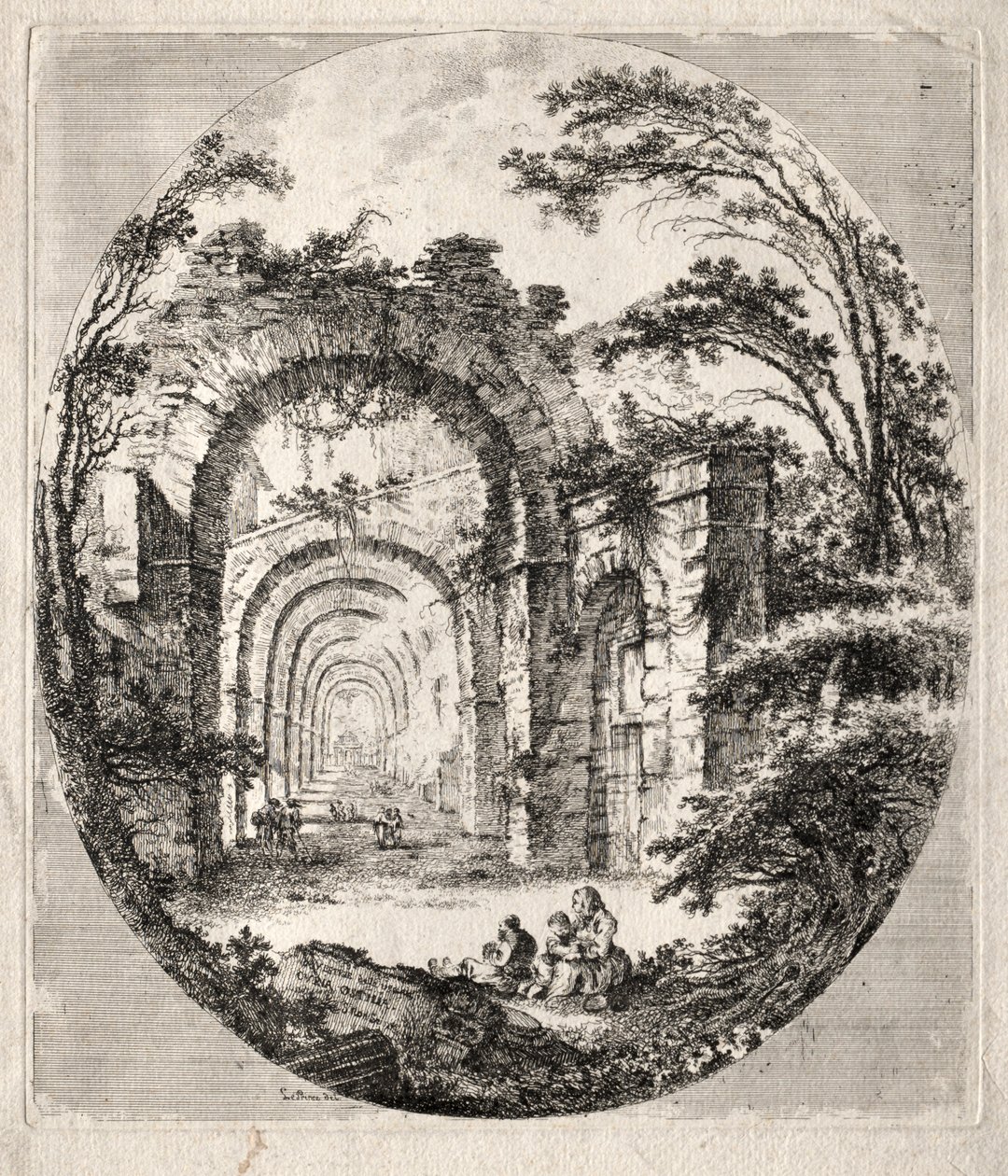 Gamle ruiner, 1756. af Jean Claude Richard de Saint Non