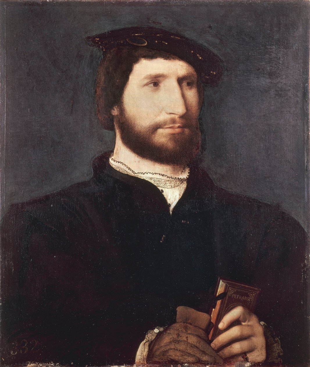 Frankrig, mand med petrark af Jean Clouet