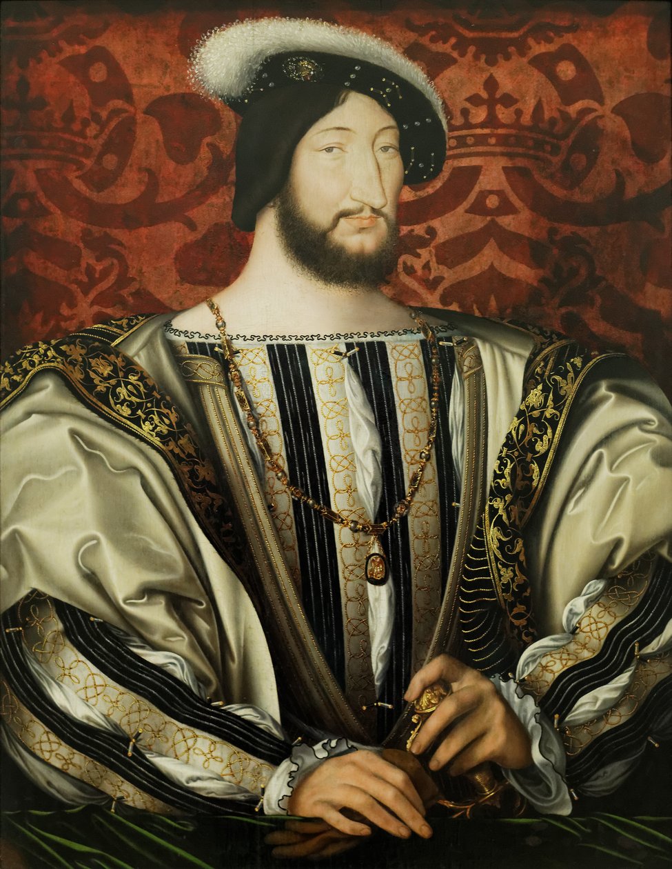 Fransk: François Ier (1494-1547), roi de France Francis I (1494-1547), konge af Frankrig af Jean Clouet