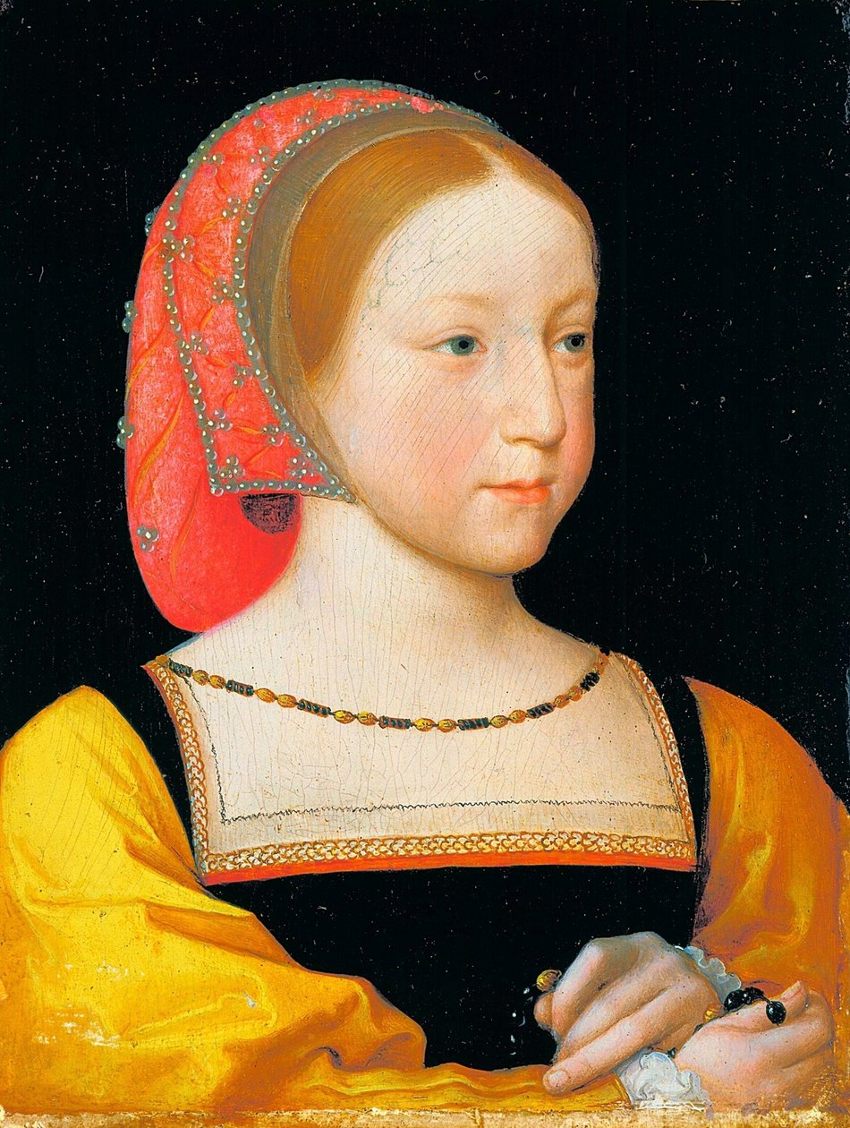 Fransk: Portrait de Charlotte de Valois Portræt af Charlotte af Frankrig af Jean Clouet