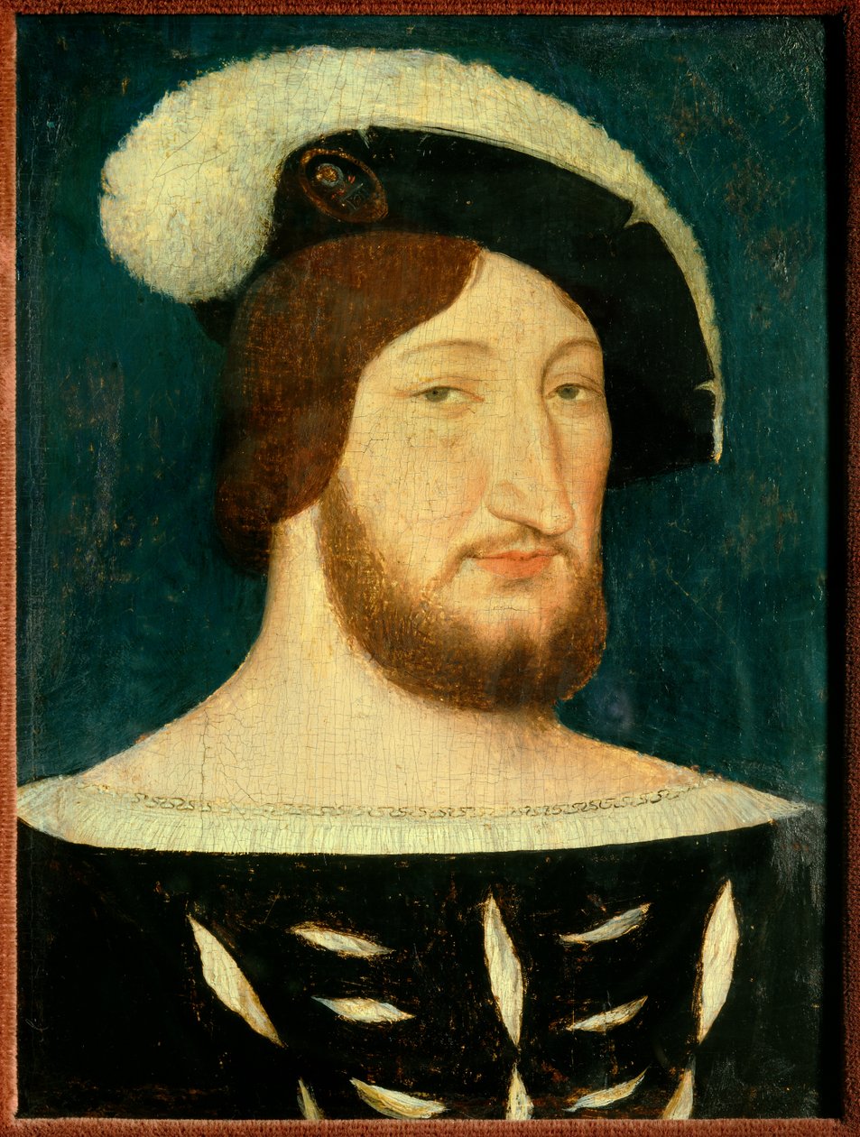 Portræt af Francois I (1494 - 1547), konge af Frankrig. Maleri af Jean Clouet (1485-1541) af Jean Clouet