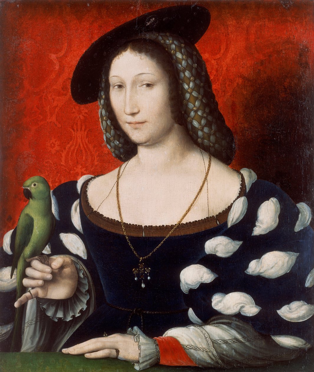 Portræt af Marguerite af Navarra Alternativ(e) titel(r):  Portræt af en dame med en papegøje Portræt af Marguerite d